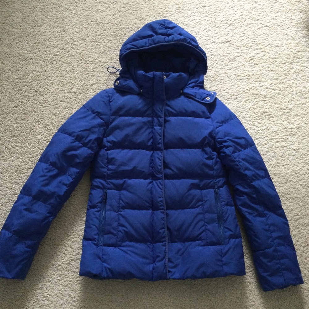 J.Crew Blue Down Puffer Coat XS